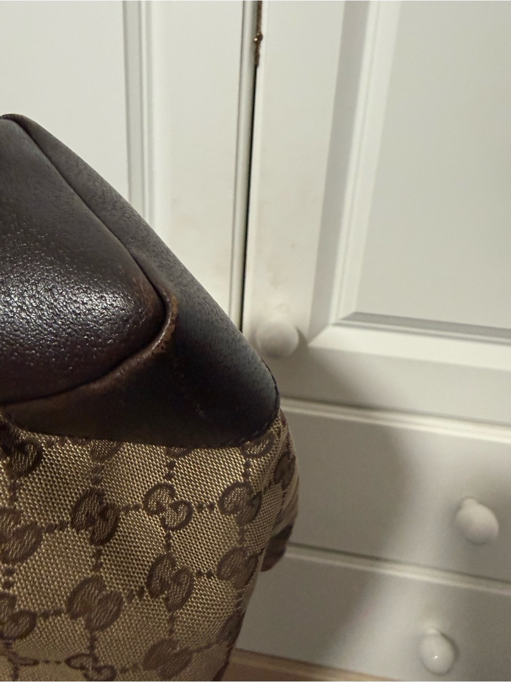 Gucci Beige and Dark Brown GG Monogram Crossbody - Picture 11 of 11